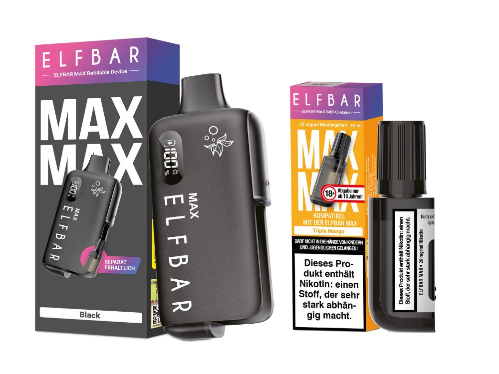 Elfbar Max Set inkl. Liquid Pod black Triple Mango