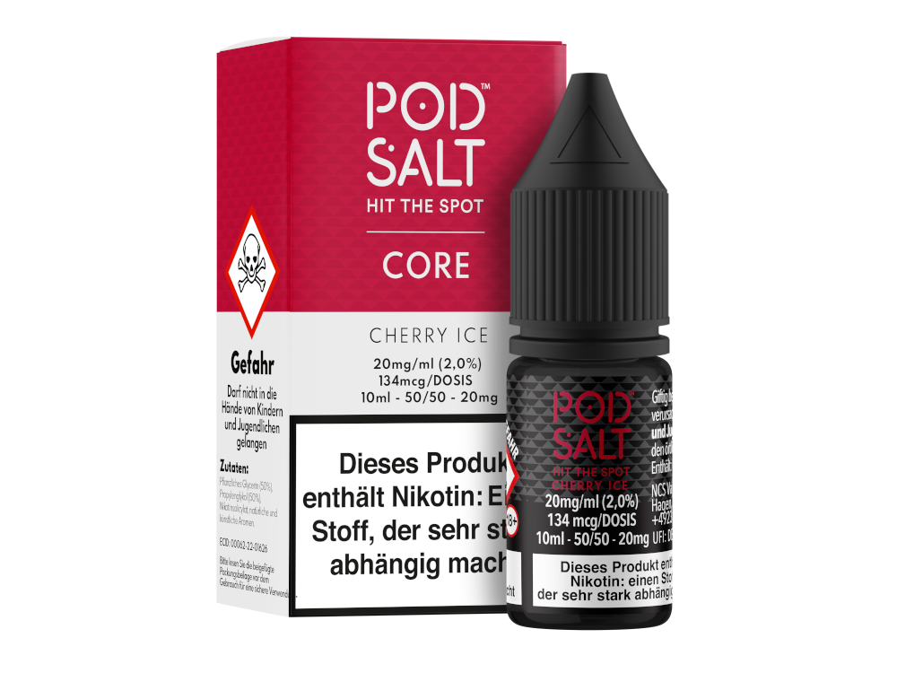 Pod Salt Core Nikotinsalz-Liquid Cherry Ice 20 mg/ml