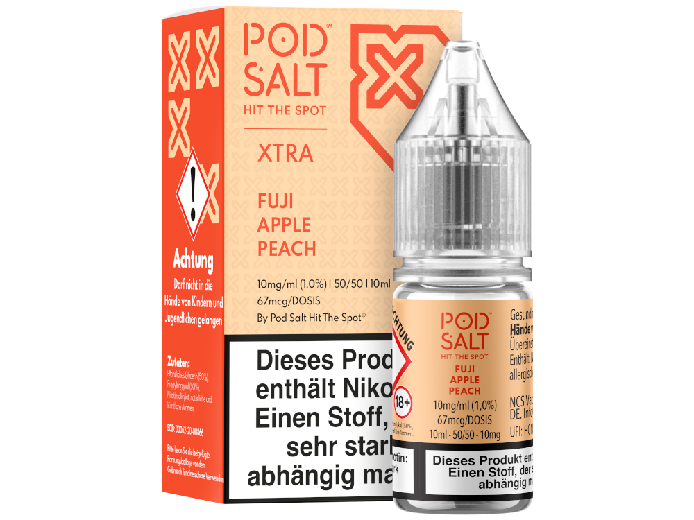Pod Salt X Nikotinsalz-Liquid Fuji Apple Peach