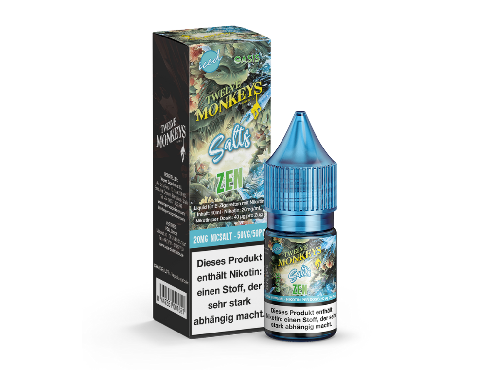 Twelve Monkeys Iced Nikotinsalz-Liquid Zen 20 mg/ml